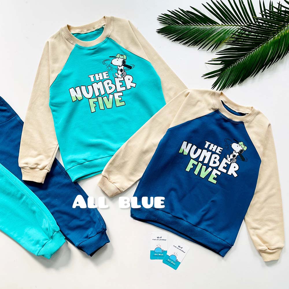 ست دوتیکه بلوز و شلوار اسنوپی شماره5 4تا9 سال (72130)