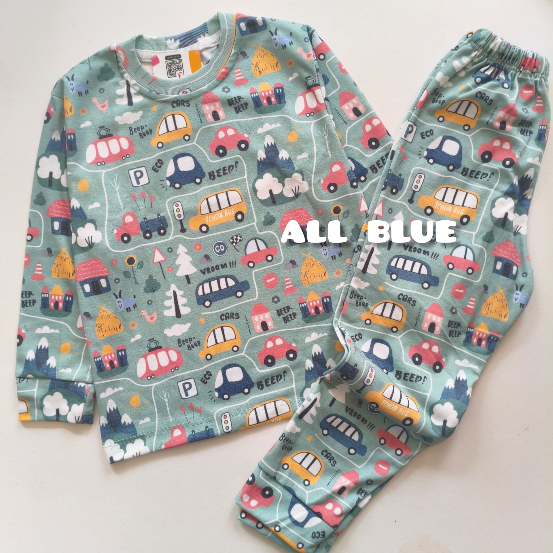 ست آستین بلند و شلوار ماشین بیپ بیپ 1تا7 سال(71100)