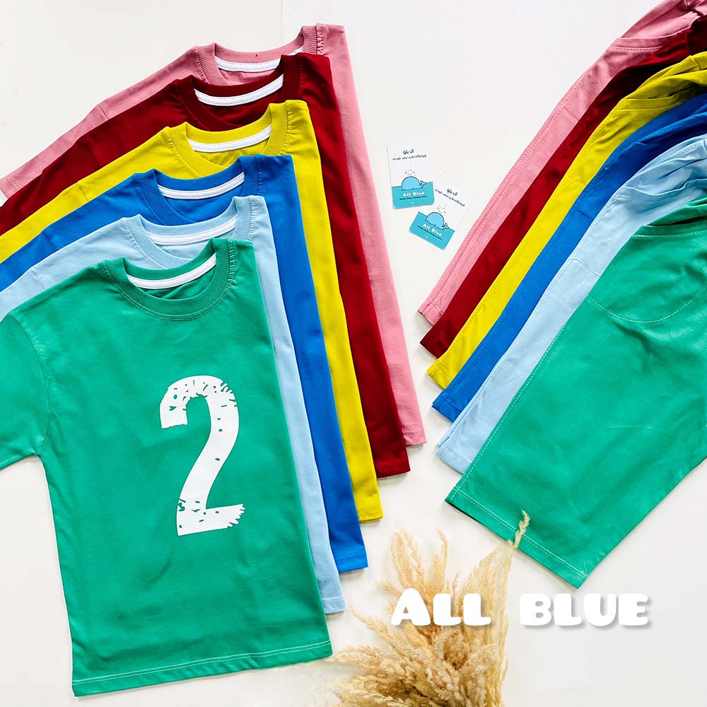 ست تیشرت و شلوارک دو 7تا10 سال (72134)